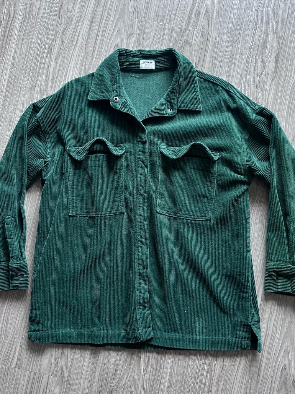 Dark Green Corduroy Button Up